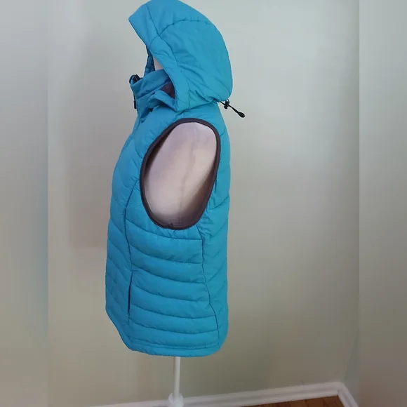 Tangerine Hooded Zip Puffer Vest - Picture 2 of 6